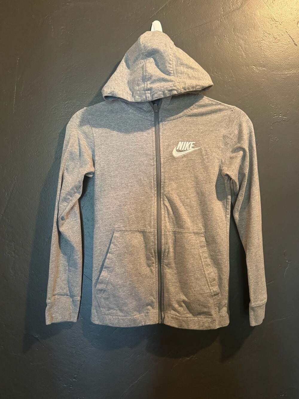 Nike Full Zip Hoodie Gray Youth Size M